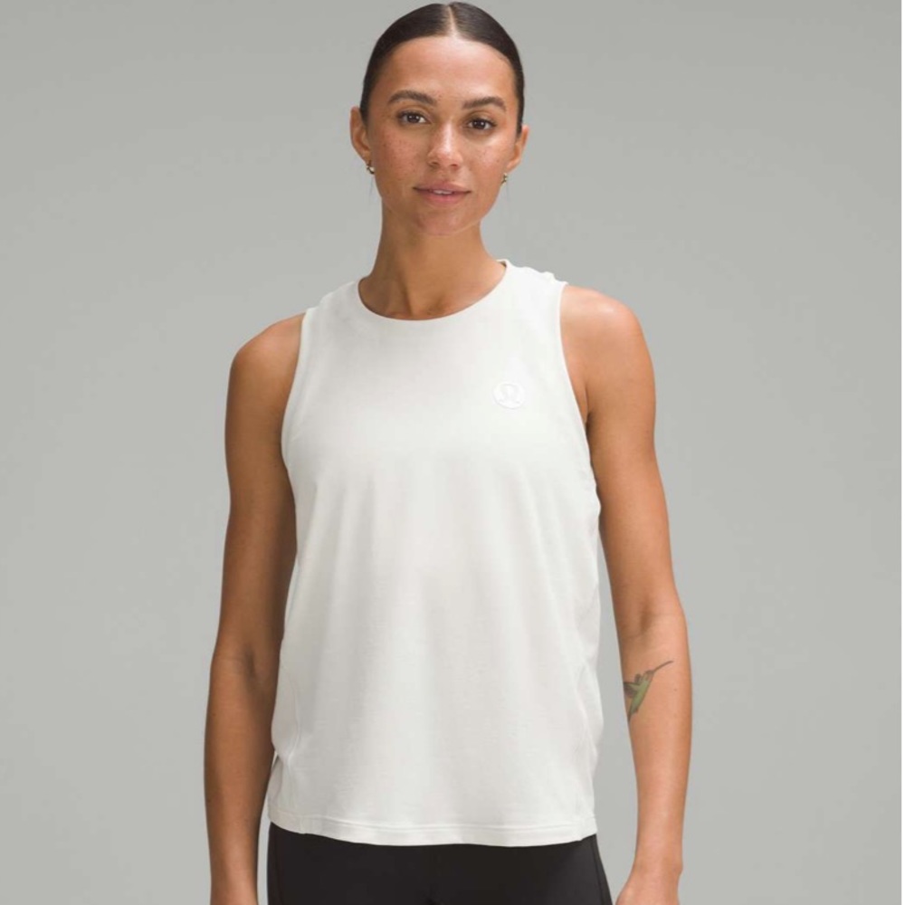 LULULEMON | Cotton-Blend Logo Training Tank Top in bone
